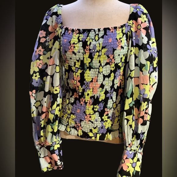 NWT FREE PEOPLE ARIANA PRINTED TOP. SIZE MEDIUM - Picture 4 of 16